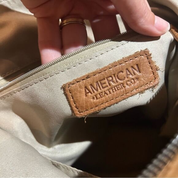 American Leather Co Jamestown light brown leather tote - Picture 8 of 16